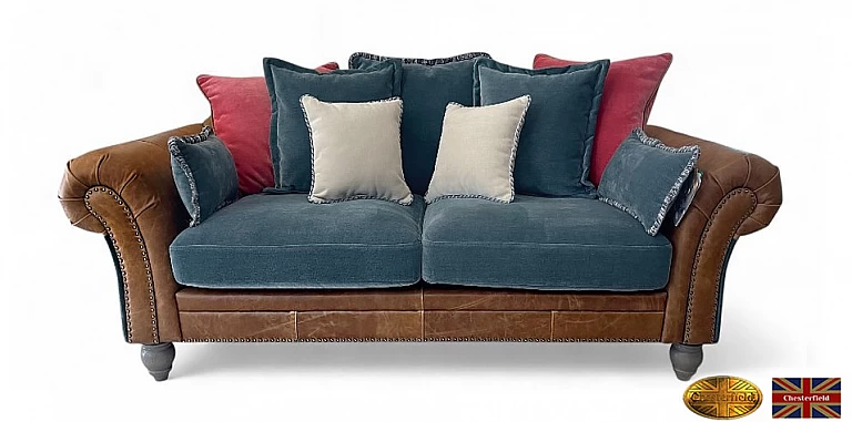 Καναπές Chesterfield Τριθέσιος "BILLBERGIA" (BRF3) ΣΑΛΟΝΙΑ ΓΡΑΦΕΙΟΥ ΔΕΡΜΑΤΙΝΑ