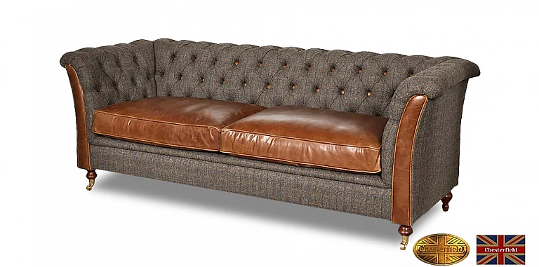 Γνήσιος καναπές Chesterfield Διθέσιος (W102) ΣΑΛΟΝΙΑ ΓΡΑΦΕΙΟΥ ΔΕΡΜΑΤΙΝΑ