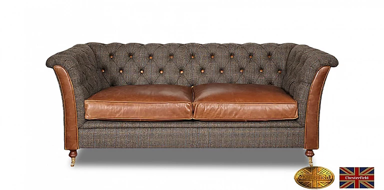 Γνήσιος καναπές Chesterfield Διθέσιος (W102) ΣΑΛΟΝΙΑ ΓΡΑΦΕΙΟΥ ΔΕΡΜΑΤΙΝΑ