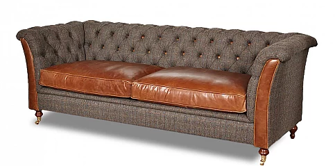 Γνήσιος καναπές Chesterfield τριθέσιος "Geranium" (W103) Γνήσιος καναπές Chesterfield τριθέσιος "Geranium" (W103)