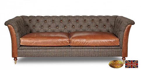 Γνήσιος καναπές Chesterfield τριθέσιος "Geranium" (W103) Γνήσιος καναπές Chesterfield τριθέσιος "Geranium" (W103)
