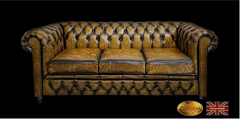 Γνήσιος δερμάτινος καναπές Chesterfield τριθέσιος (BY03) Γνήσιος δερμάτινος καναπές Chesterfield τριθέσιος (BY03)