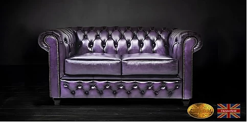 Γνήσιος δερμάτινος καναπές Chesterfield διθέσιος (BPU2) Γνήσιος δερμάτινος καναπές Chesterfield διθέσιος (BPU2)