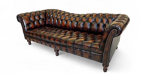 Γνήσιος δερμάτινος καναπές " Butterfly" Chesterfield τετραθέσιος (BFLYK)