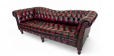 Γνήσιος δερμάτινος καναπές " Butterfly" Chesterfield τετραθέσιος (BFLYB)