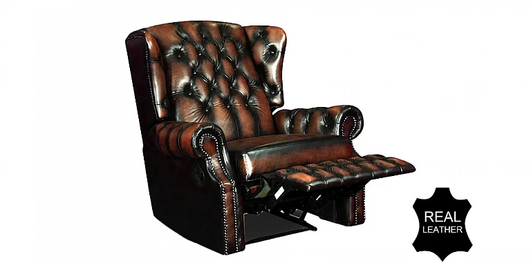 Γνήσια δερμάτινη πολυθρόνα Chesterfield (TREMBK) ΠΟΛΥΘΡΟΝΕΣ ΕΠΙΣΚΕΠΤΩΝ