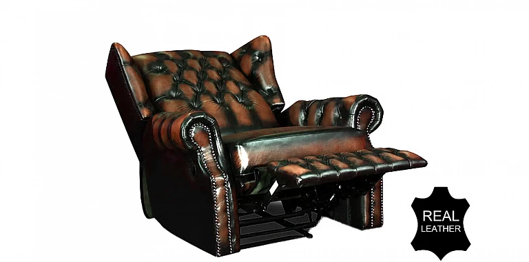 Γνήσια δερμάτινη πολυθρόνα Chesterfield (TREMBK) ΠΟΛΥΘΡΟΝΕΣ ΕΠΙΣΚΕΠΤΩΝ