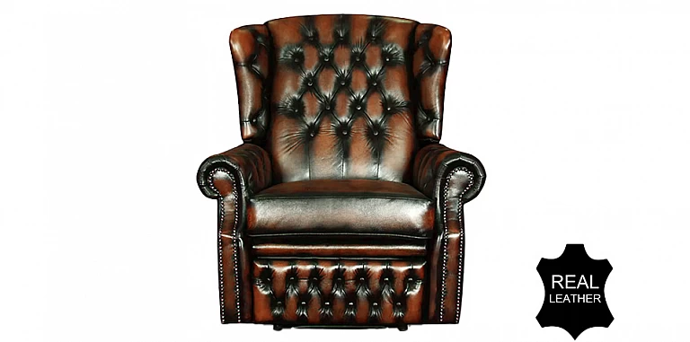 Γνήσια δερμάτινη πολυθρόνα Chesterfield (TREMBK) ΠΟΛΥΘΡΟΝΕΣ ΕΠΙΣΚΕΠΤΩΝ
