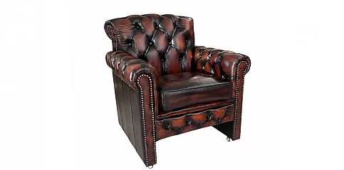 Γνήσια δερμάτινη πολυθρόνα για γραφείο Chesterfield (SCOTTK)