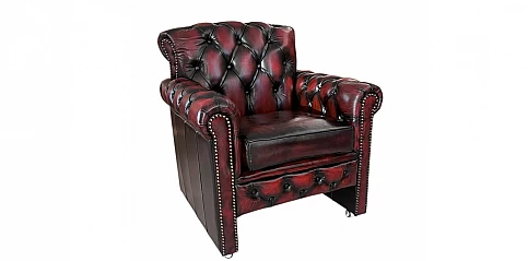 Γνήσια δερμάτινη πολυθρόνα για γραφείο Chesterfield (SCOTTB)