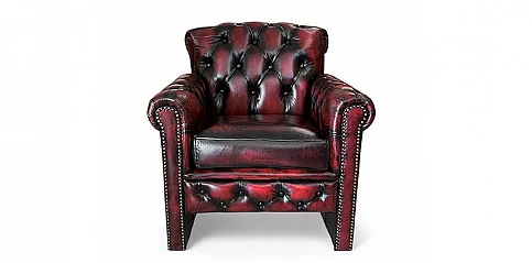 Γνήσια δερμάτινη πολυθρόνα για γραφείο Chesterfield (SCOTTB)