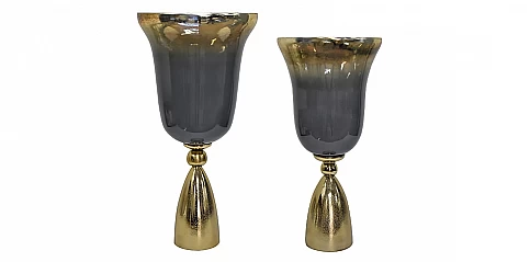 Σετ διακοσμητικά κύπελα γυάλινα (N030)