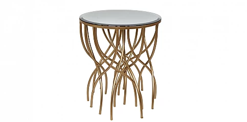 Luxury τραπέζι πλαϊνό χρυσό (2264)