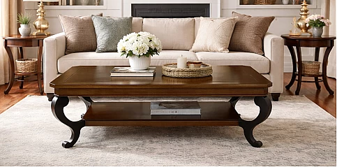 Τραπέζι σαλονιού μακρόστενο με καφέ-μαύρο (NFOI)