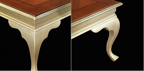 Τραπέζι μακρόστενο με ασημί πατίνα (MPAR)