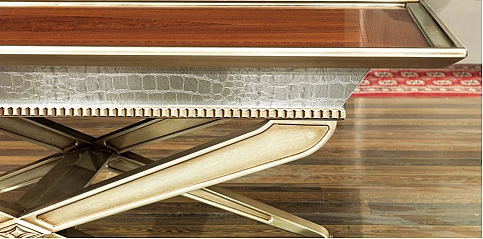 Τραπέζι σαλονιού με ασημί πατίνα (CHIS)