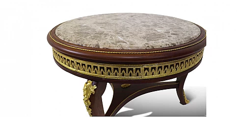 Κλασικό τραπεζάκι σαλονιού με μάρμαρο (1530A)