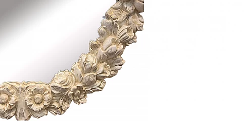 Καθρέφτης οβάλ -Διακόσμηση με λουλούδια (3278)