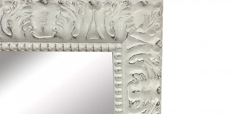 Καθρέφτης vintage λευκός (2917)-ΚΑΘΡΕΦΤΗ ΓΙΑ ΜΠΟΥΦΕ