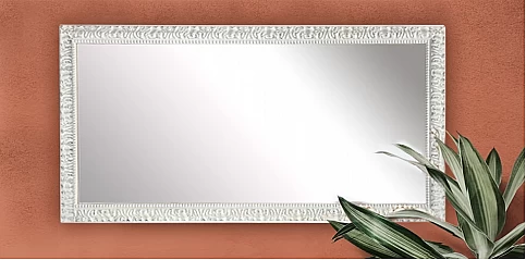 Καθρέφτης vintage λευκός (2917)