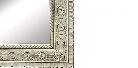 Καθρέφτης τοίχου με παλαίωση σε εκρού πατίνα (2972)