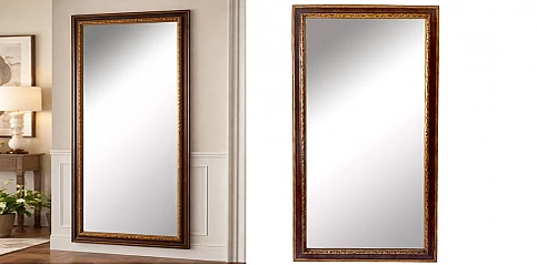 Καθρέφτης δίχρωμος κλασικός μπορντώ-μπρονζέ (6295) 160 Ύψος