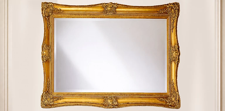 Καθρέφτης κλασικός με σκάλισμα σε χρυσό (8530L)-ΔΙΑΚΟΣΜΗΤΙΚΟΙ ΚΑΘΡΕΦΤΕΣ