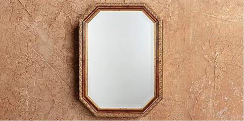 Καθρέφτης πολυγωνικός μπρονζέ (3441)