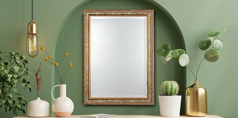 Καθρέφτης δίχρωμος κλασικός χρυσό-μπρονζέ (3442)-ΔΙΑΚΟΣΜΗΤΙΚΟΙ ΚΑΘΡΕΦΤΕΣ