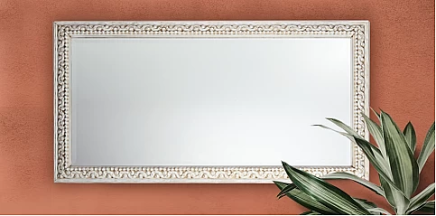 Καθρέφτης vintage λευκός (2917)