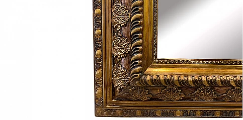 Καθρέφτης κλασικός με σκάλισμα σε χρυσό (8869)