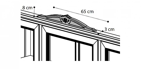Επιπρόσθετο γείσο προσόψεως κορώνα (FANT) φινίρισμα καρυδιάς