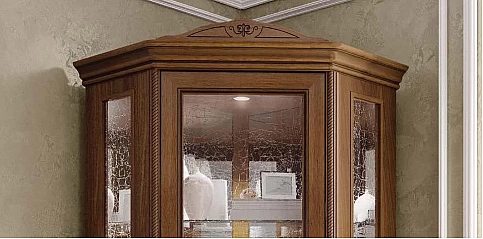 Επιπρόσθετο σκάλισμα γωνιακό κορώνα (FAN3) φινίρισμα καρυδιάς