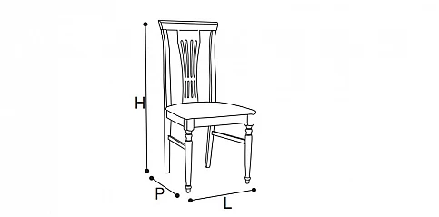Καρέκλα γραφείου Ιταλική NOSTALGIA σε καρυδί φινίρισμα (NOCE)