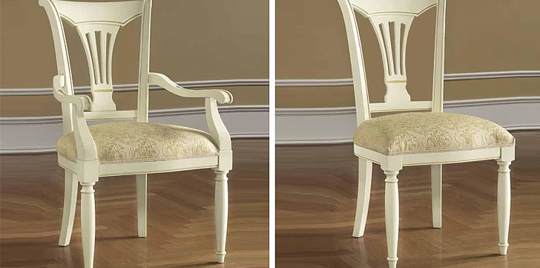 Καρέκλα τραπεζαρίας με μπράτσα εκρού (SIEN2) ΚΑΡΕΚΛΕΣ ΔΙΑΦΟΡΕΣ