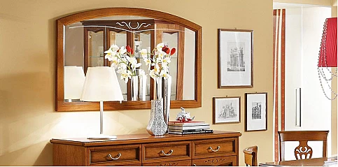 Καθρέφτης μπουφέ Ιταλικός NOSTALGIA σε καρυδί φινίρισμα (NOST)