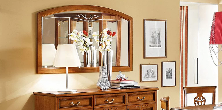 Καθρέφτης μπουφέ Ιταλικός NOSTALGIA σε καρυδί φινίρισμα (NOST) ΔΙΑΚΟΣΜΗΤΙΚΟΙ ΚΑΘΡΕΦΤΕΣ