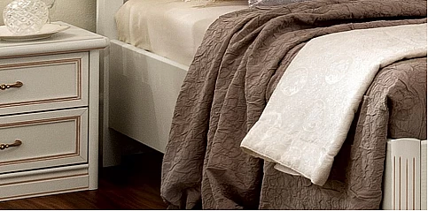 Κρεβάτι υπέρδιπλο με αποθήκευση NOSTALGIA σε λευκή πατίνα (GEND2-RIC) 