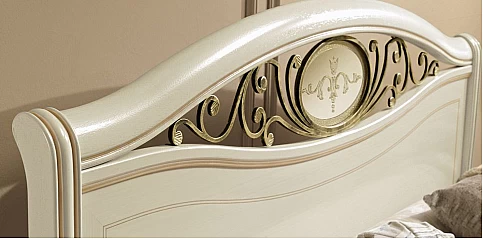 Κρεβάτι διπλό με αποθήκευση Ιταλικό SIENA εκρού (SIENS1) 