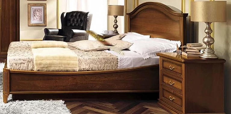 Κρεβάτι υπέρδιπλο Ιταλίας NOSTALGIA φινίρισμα καρυδιάς (GKEN2) ΥΠΕΡΔΙΠΛΟ ΚΡΕΒΑΤΙ