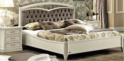 Κρεβάτι διπλό Ιταλίας NOSTALGIA με καπιτονέ κεφαλάρι (NOST)