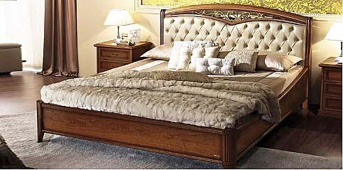 Κρεβάτι διπλό με καπιτονέ κεφαλάρι Ιταλίας NOSTALGIA (NOSK)