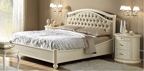 Κρεβάτι υπέρδιπλο με καπιτονέ κεφαλάρι Ιταλίας (SIEN2 CAPT) 