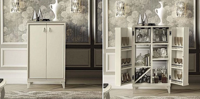 Έπιπλο μπαρ σε λευκή πατίνα Ιταλίας (GIOT) ΜΠΑΡΑΚΙ ΕΠΙΠΛΟ