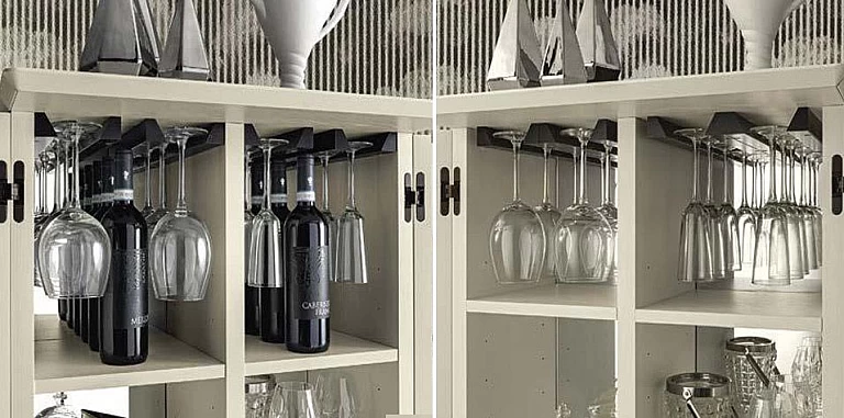 Έπιπλο μπαρ σε λευκή πατίνα Ιταλίας (GIOT) ΜΠΑΡΑΚΙ ΕΠΙΠΛΟ