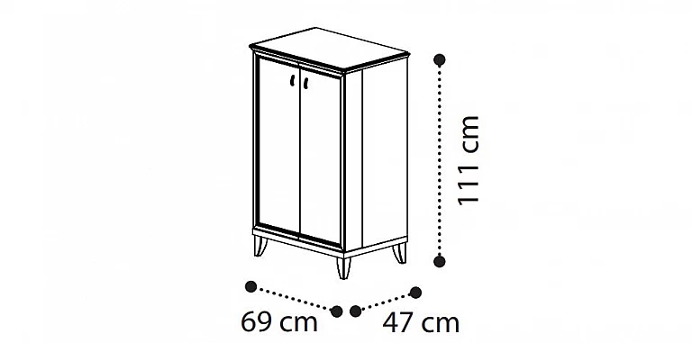 Έπιπλο μπαρ σε λευκή πατίνα Ιταλίας (GIOT) ΜΠΑΡΑΚΙ ΕΠΙΠΛΟ