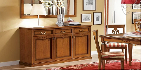 Μπουφές Ιταλίας NOSTALGIA με φινίρισμα καρυδιάς (NOS3)