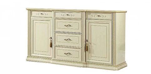 Μπουφές Ιταλίας σε πατίνα με σκάλισμα AVORIO (SIENA3)