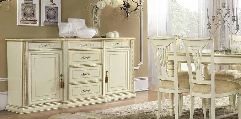 Μπουφές Ιταλίας σε πατίνα με σκάλισμα AVORIO (SIENA3) ΜΠΟΥΦΕΣ