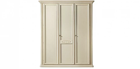 Ντουλάπα τρίφυλλη vintage SIENA εκρού (SIEN3) 